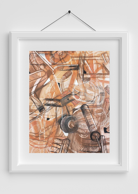 Wheels and Buckets 11" x 14" Fine Art Print