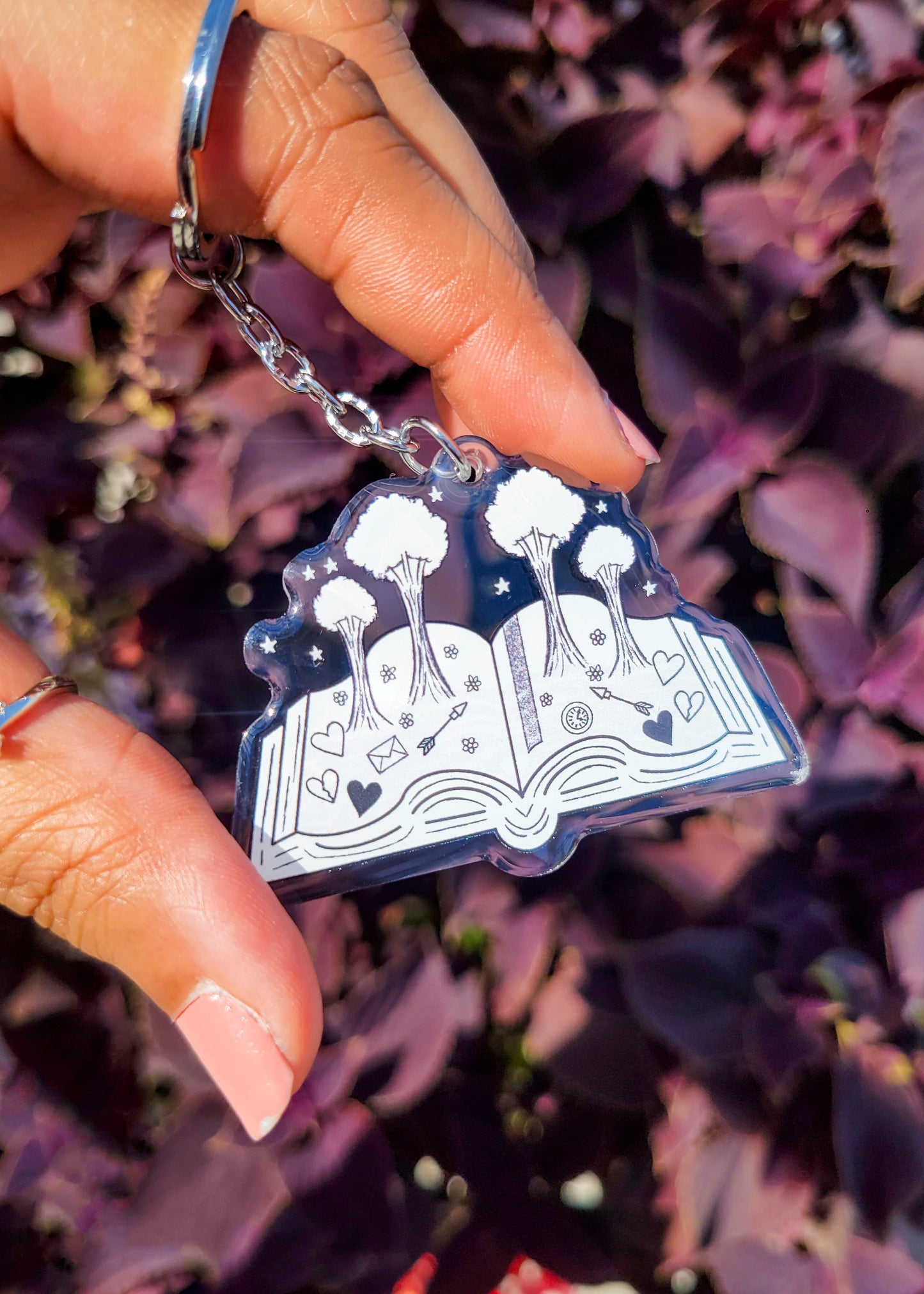 Open Book Keychain and Sticker Set