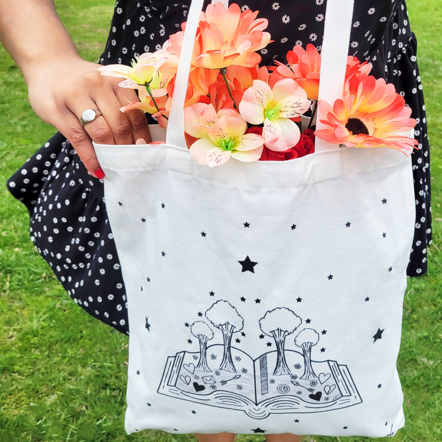 Open Book Tote Bag
