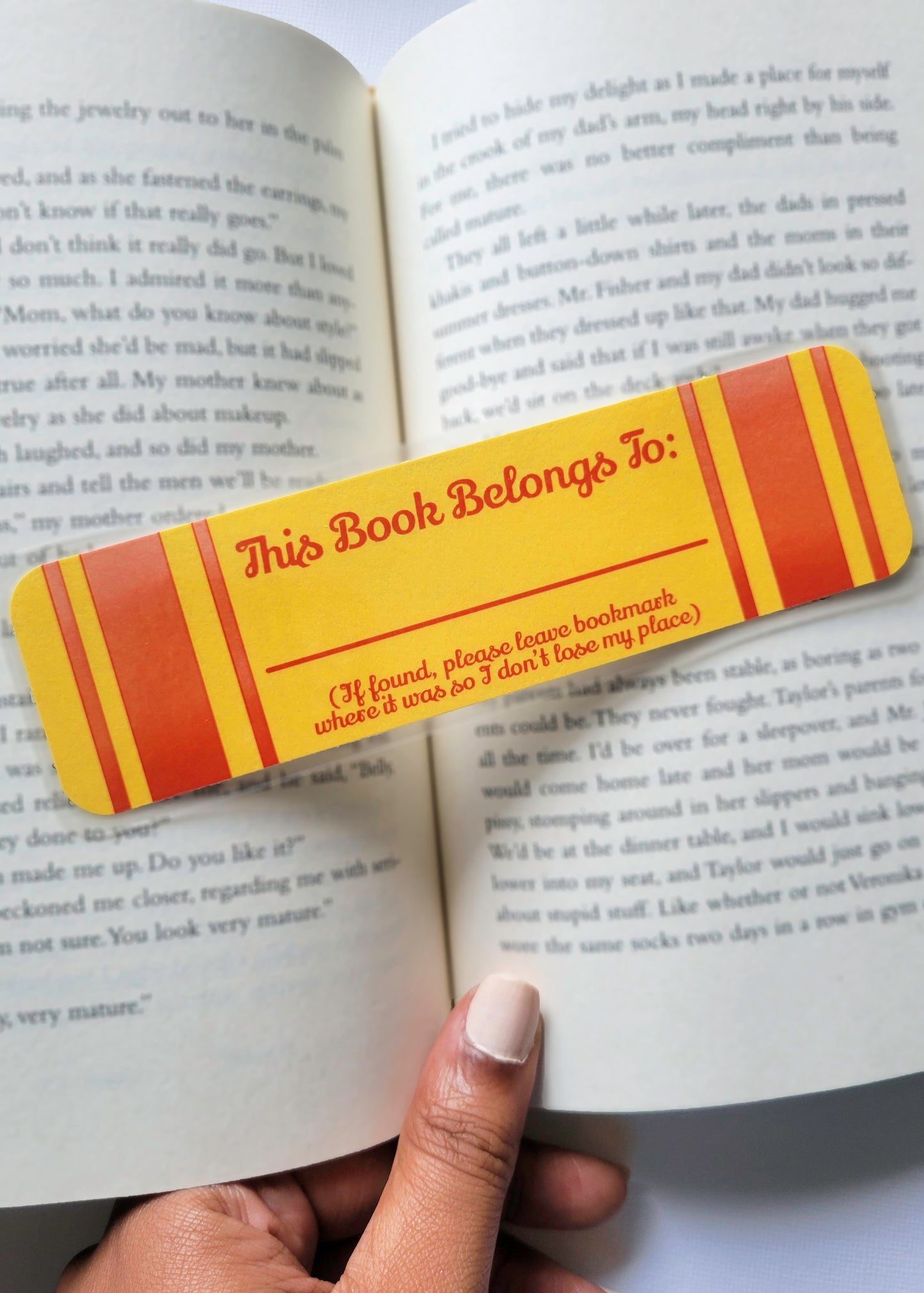 This Book Belongs To Yellow (Illustrated Bookmark)