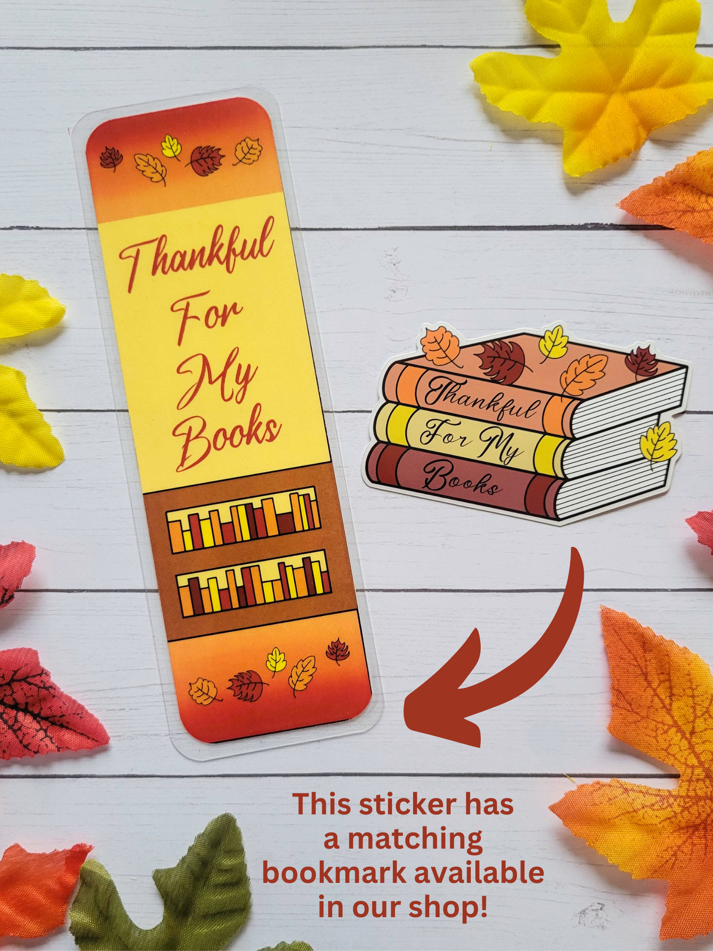 Thankful For My Books Sticker (Illustrated Sticker)