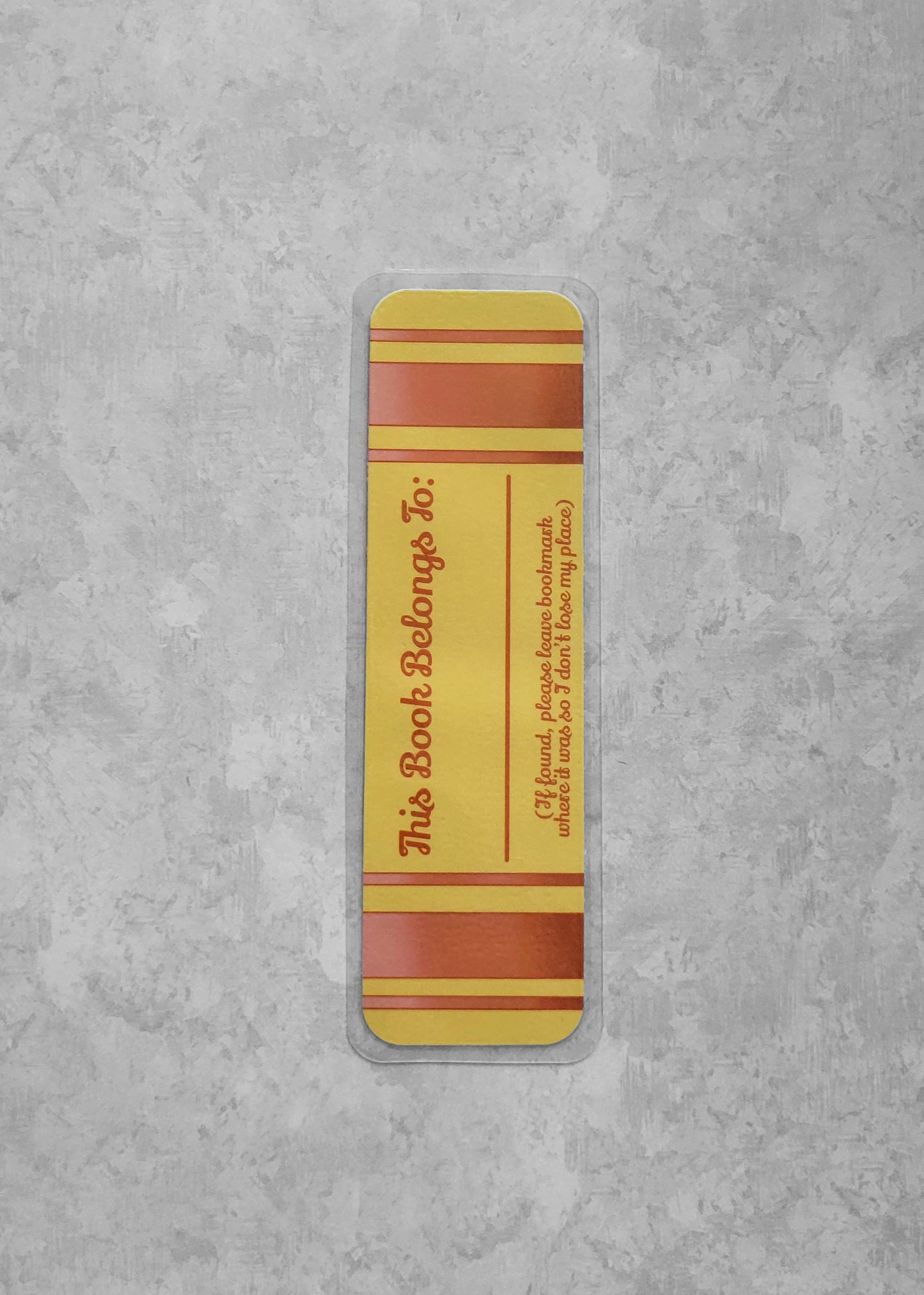 This Book Belongs To Yellow (Illustrated Bookmark)