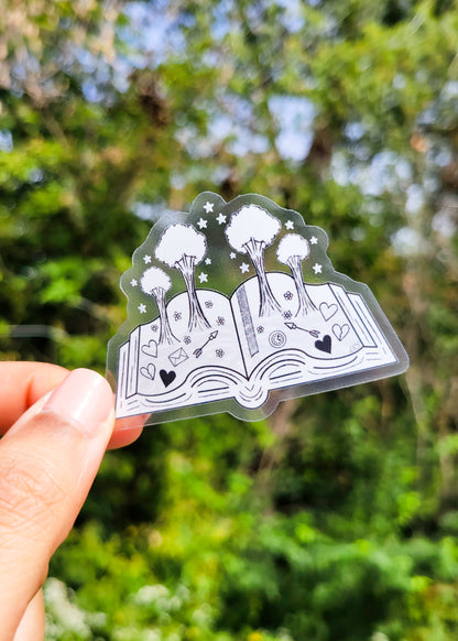 Open Book Keychain and Sticker Set