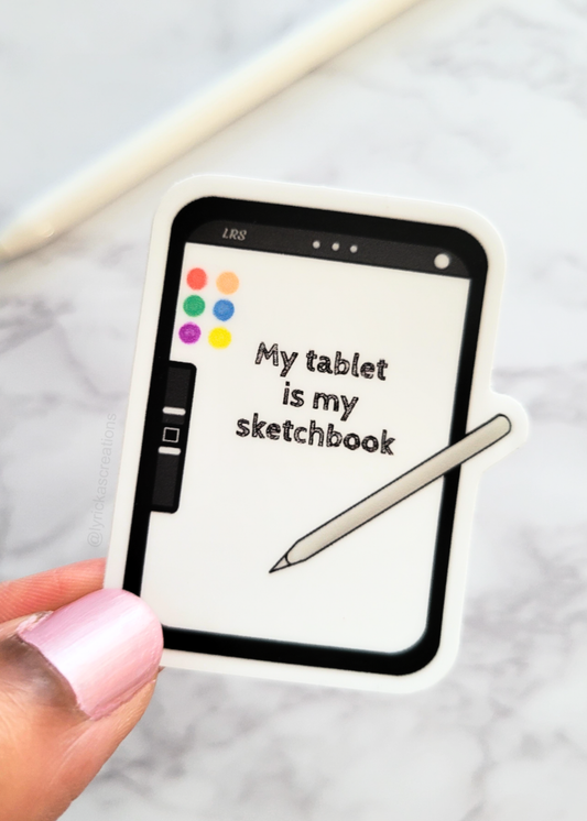 My IPad Is My Sketchbook (Illustrated Sticker)