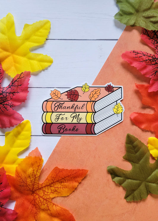 Thankful For My Books Sticker (Illustrated Sticker)