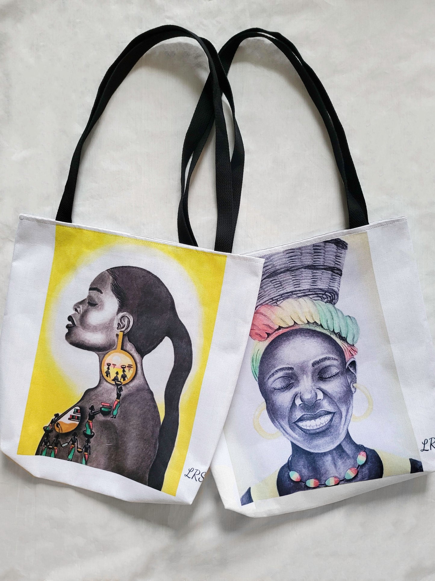 Basket of Happiness and African Fulfillment Tote Bag (Two Different Sides)