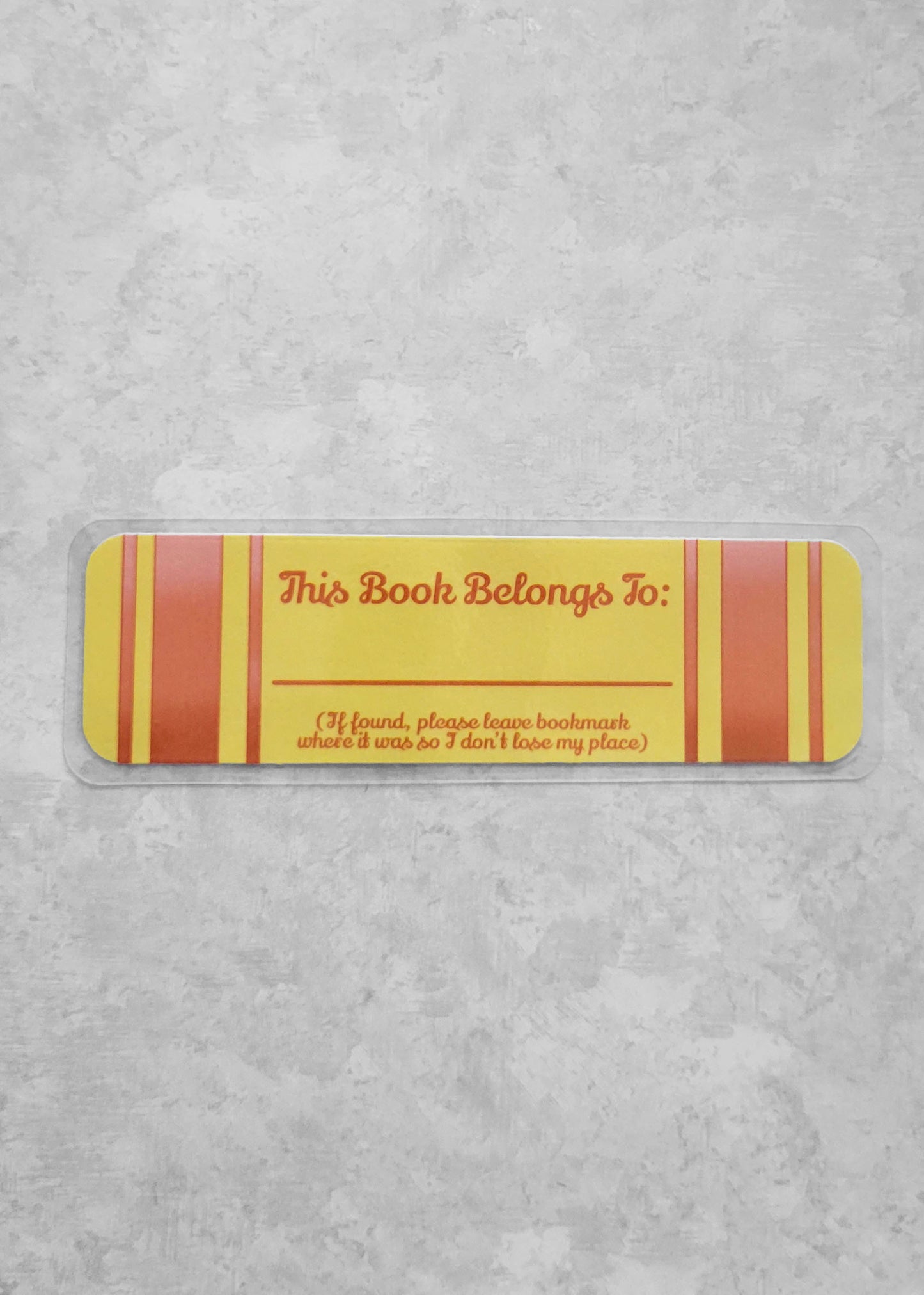 This Book Belongs To Yellow (Illustrated Bookmark)