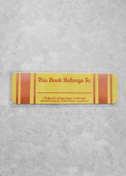 This Book Belongs To Yellow (Illustrated Bookmark)